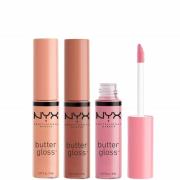 NYX Professional Makeup Butter Gloss Lip Gloss Trio - Praline, Éclair ...