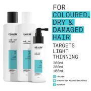 NIOXIN Scalp and Hair Thickening System 3 for Coloured Dry and Damaged...