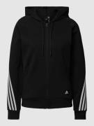 ADIDAS SPORTSWEAR Sweatjacke mit Label-Streifen in Black, Größe XS