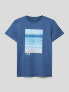 OVS T-Shirt mit Motiv-Print in Blau, Größe 110