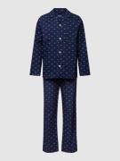 Polo Ralph Lauren Underwear Pyjama mit Allover-Label-Muster in Dunkelb...