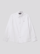 Tommy Hilfiger Teens Hemd mit Label-Stitching in Weiss, Größe 140