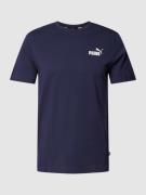 PUMA PERFORMANCE T-Shirt mit Label-Print in Dunkelblau, Größe S