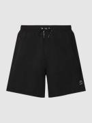 Karl Lagerfeld Beachwear Badehose mit Label-Patch in Black, Größe S