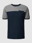 HECHTER PARIS T-Shirt aus Baumwolle im 2-in-1-Look in Marine, Größe S