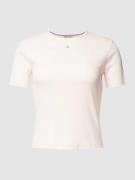 Tommy Jeans Curve PLUS SIZE T-Shirt mit Label-Stitching in Rosa, Größe...