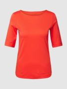 Christian Berg Woman T-Shirt aus Baumwolle mit U-Boot-Ausschnitt in Ro...