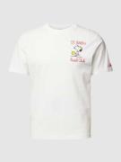 MC2 Saint Barth T-Shirt mit Label-Stitching in Weiss, Größe XL