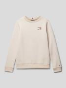 Tommy Hilfiger Teens Sweatshirt mit Label-Print in Sand, Größe 140