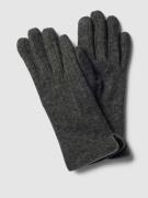 EEM Handschuhe mit Motiv-Stitching in Anthrazit, Größe L