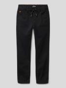 s.Oliver RED LABEL Slim Fit Stoffhose mit elastischem Bund in Black, G...