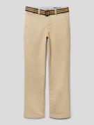Polo Ralph Lauren Teens Stoffhose mit Gürtel Modell 'BEDFORD' in Khaki...