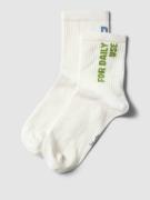 Jake*s Casual Socken mit Label-Print in Weiss, Größe 35/38