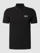 EA7 Emporio Armani Poloshirt mit Label-Print in Black, Größe M