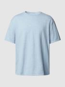 MCNEAL T-Shirt mit Strukturmuster in Bleu Melange, Größe XXL