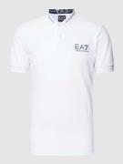EA7 Emporio Armani Poloshirt mit Label-Detail in Weiss, Größe M