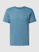 NO EXCESS T-Shirt mit Brusttasche in Hellblau, Größe M