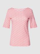 Christian Berg Woman T-Shirt mit Allover-Muster in Koralle, Größe 36