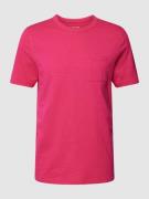 MCNEAL T-Shirt in melierter Optik mit Brusttasche in Pink, Größe XL