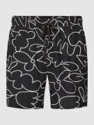Redefined Rebel Shorts mit Allover-Muster Modell 'Howard' in Black, Gr...
