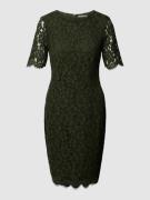 Christian Berg Woman Selection Knielanges Kleid mit Lochmuster in Oliv...