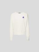 Lardini Sweatshirt mit Motiv-Stitching in Offwhite, Größe S
