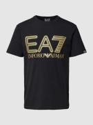 EA7 Emporio Armani T-Shirt mit Label-Print in Black, Größe S