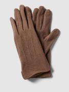 EEM Handschuhe mit Strukturmuster in Taupe, Größe L