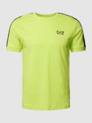 EA7 Emporio Armani T-Shirt mit Logo-Print in Neon Gruen, Größe L