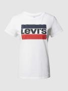 Levi's® T-Shirt mit Logo-Print in Weiss, Größe XXS