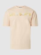 9N1M SENSE T-Shirt aus Baumwolle mit Logo-Print in Beige, Größe S