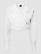 Gina Tricot Cropped Bluse mit Schnürung Modell 'Della' in Weiss, Größe...