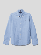 Tommy Hilfiger Teens Hemd mit Label-Stitching in Bleu, Größe 164