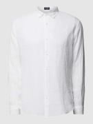 Zeybra Freizeithemd aus Leinen Modell 'Camicia' in Weiss, Größe M