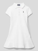 Polo Ralph Lauren Teens Kleid mit Polokragen in Weiss, Größe 152