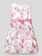 Happy Girls Kleid mit Taillenband und floralem Muster in Rosa, Größe 1...