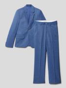 Standar Regular Fit Anzug in unifarbenem Design in Bleu, Größe 134