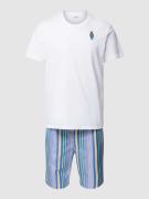 Polo Ralph Lauren Underwear Pyjama mit Motiv-Stitching in Hellblau, Gr...