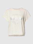 DKNY PERFORMANCE T-Shirt mit Rundhalsausschnitt in Sand, Größe XS