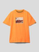 Garcia T-Shirt mit Motiv-Print in Orange, Größe 152
