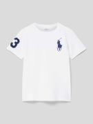 Polo Ralph Lauren Kids T-Shirt mit Logo-Stitching in Weiss, Größe 92