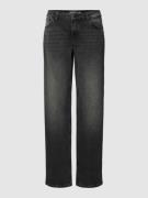 Review Jeans mit Eingrifftaschen in unifarbenem Design in Black, Größe...