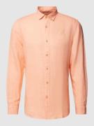 MCNEAL Tailored Fit Freizeithemd mit Label-Stitching in Apricot, Größe...