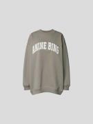 Anine Bing Oversized Sweatshirt mit Label-Detail in Mittelgrau, Größe ...