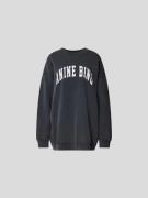 Anine Bing Oversized Sweatshirt mit Label-Print in Black, Größe XXS