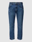 GABBA Straight Leg Jeans im Destroyed-Look Modell 'Athen' in Dunkelbla...