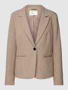 YAS Blazer mit Leistentaschen Modell 'BELLA' in Beige, Größe XXL