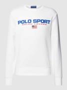 Polo Sport Sweatshirt mit Label-Print in Weiss, Größe S