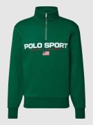 Polo Sport Troyer mit Label-Print in Gruen, Größe S