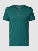 Christian Berg Men T-Shirt mit V-Ausschnitt in Metallic Gruen, Größe S